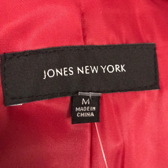Jones New York Red Sateen Windbreaker Sz M😘 - Picture 4 of 8